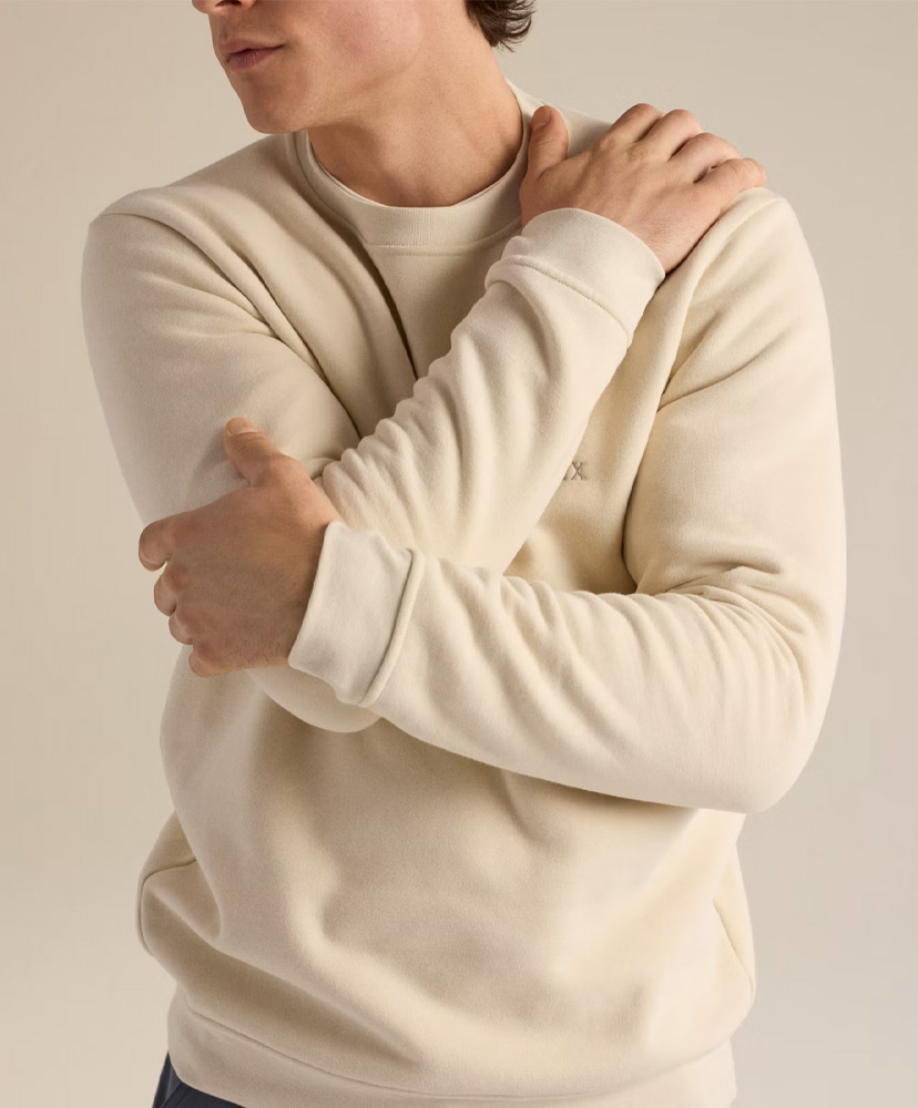 Emblem Fleece Crew Neck Pullover Men's Sea Salt / シーソルト L(MEN)