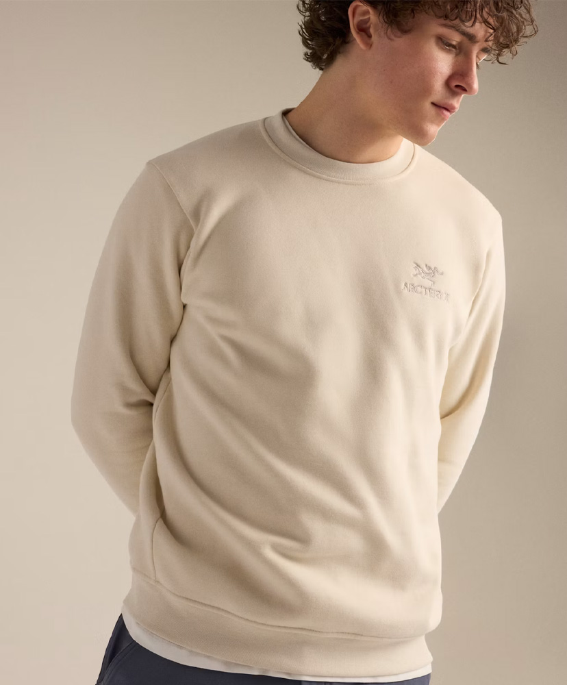 Emblem Fleece Crew Neck Pullover Men's Sea Salt / シーソルト L(MEN)
