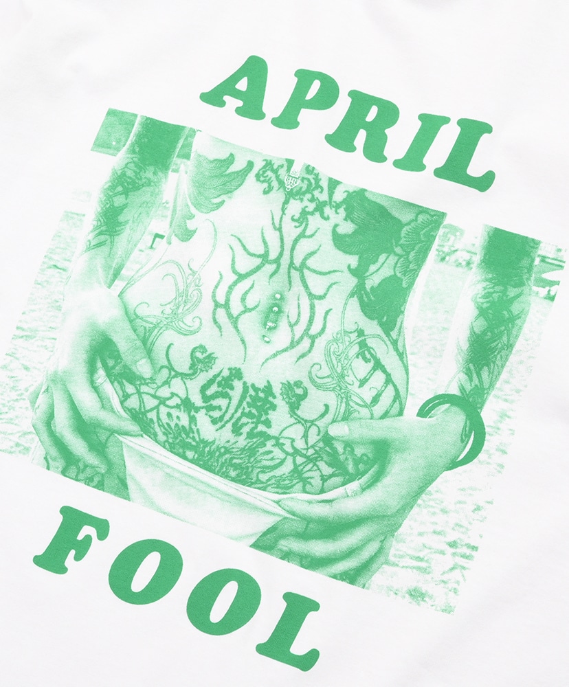 APRIL FOOl T-Shirts White×Green/ホワイト×グリーン L(MEN)