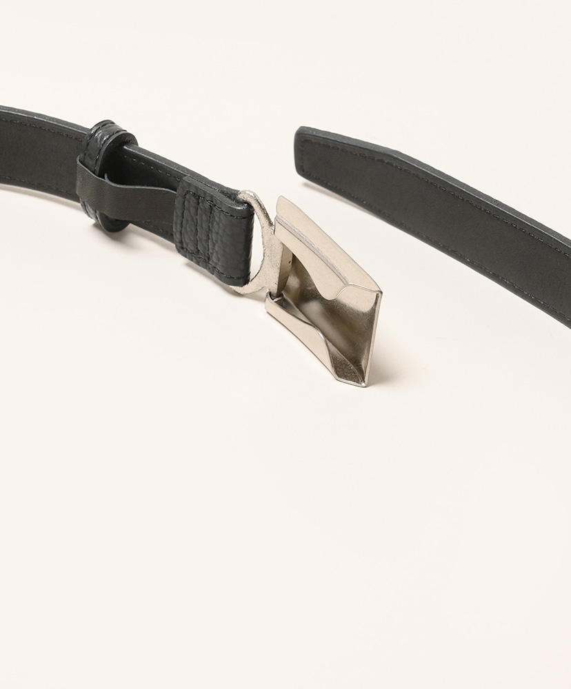 LOFTMAN別注 Shrink Leather Box Buckle Belt Black/ブラック M