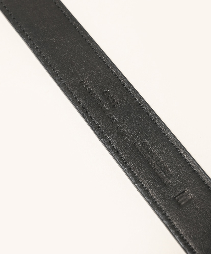 LOFTMAN別注 Shrink Leather Box Buckle Belt Black/ブラック M