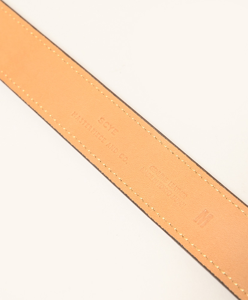 LOFTMAN別注 Shrink Leather Box Buckle Belt Dark Brown/ダークブラウン M