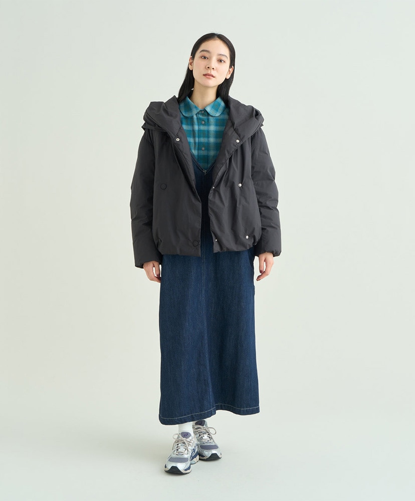 Big Hooded Down Jacket W BLK WL(WOMEN)