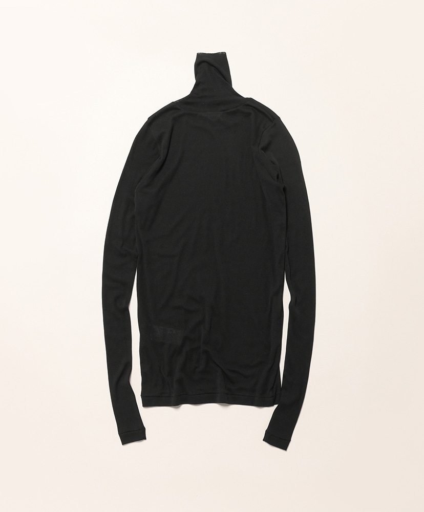 Super High Gauge Sheer Rib Turtle Neck L/S Tee Black/ブラック 1(WOMEN)