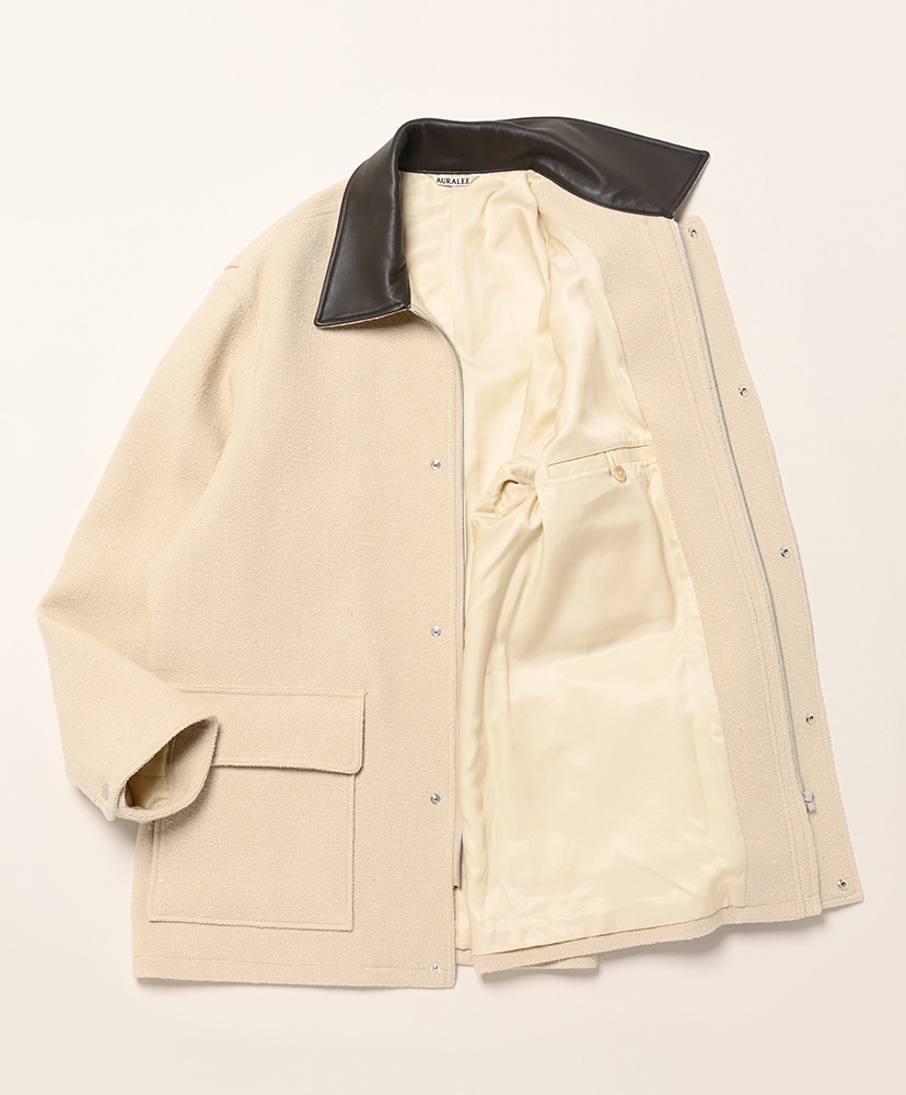 Homespun Tweed Zip Blouson Ivory Beige/アイボリーベージュ 3(MEN)