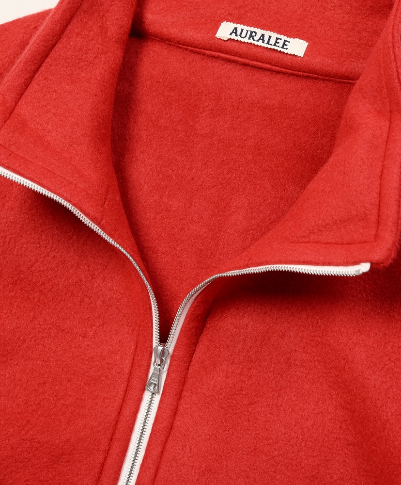 Pure Silk Comfort Fleece Zip Blouson Red/レッド 3(MEN)