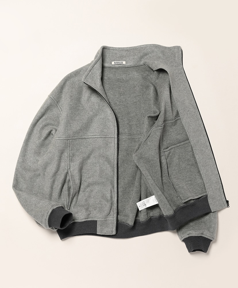 Pure Silk Comfort Fleece Zip Blouson Top Gray/トップグレー 4(MEN)