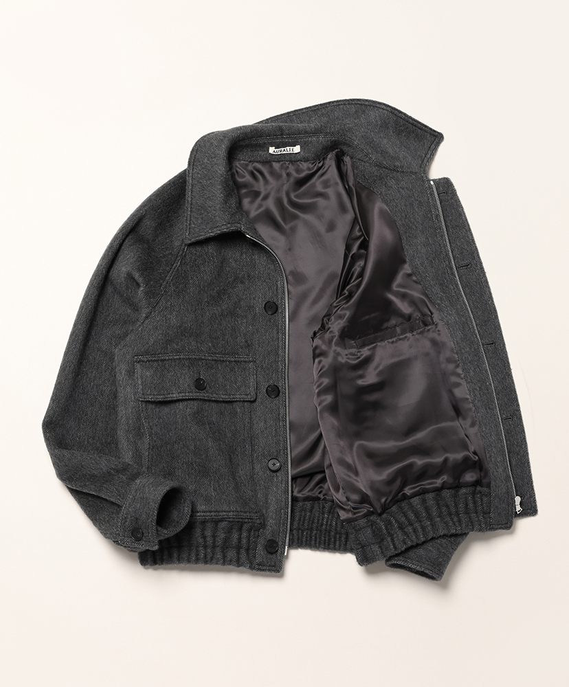 Hairy Wool Mohair Chambray Blouson Dark Gray/ダークグレー 3(MEN)