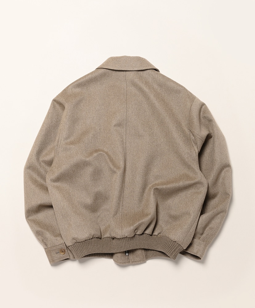 Cashmere Moleskin Zip Blouson Top Brown Beige/トップブラウンベージュ 4(MEN)