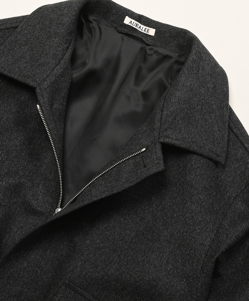 Cashmere Moleskin Zip Blouson Top Charcoal/トップチャコール 3(MEN)