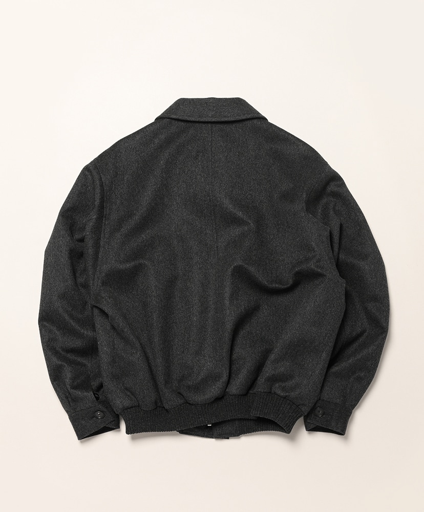 Cashmere Moleskin Zip Blouson Top Charcoal/トップチャコール 3(MEN)
