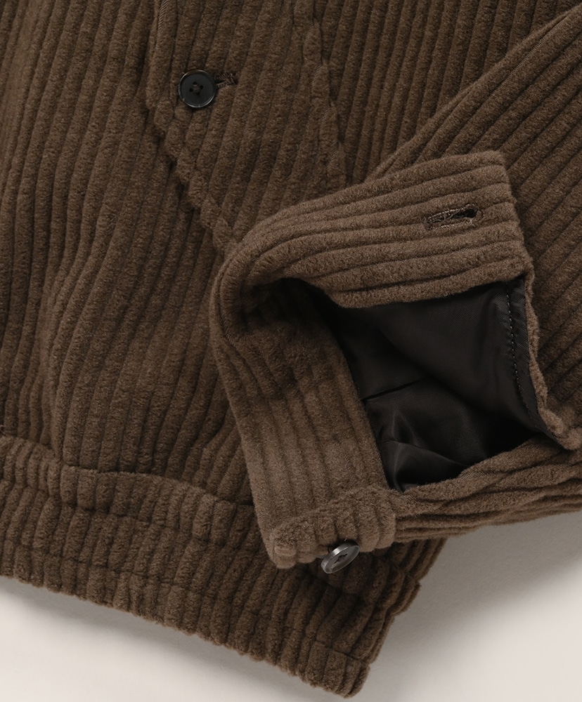 Wool Cashmere Corduroy Zip Blouson Smoky Brown/スモーキーブラウン 3(MEN)