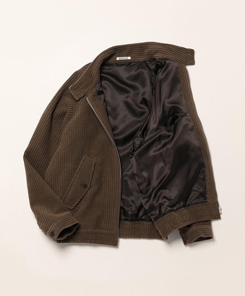Wool Cashmere Corduroy Zip Blouson Smoky Brown/スモーキーブラウン 3(MEN)