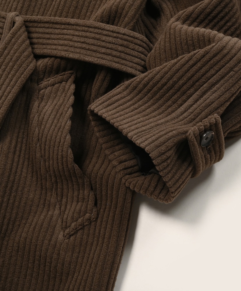 Wool Cashmere Corduroy Soutien Collar Coat Smoky Brown/スモーキーブラウン 3(MEN)