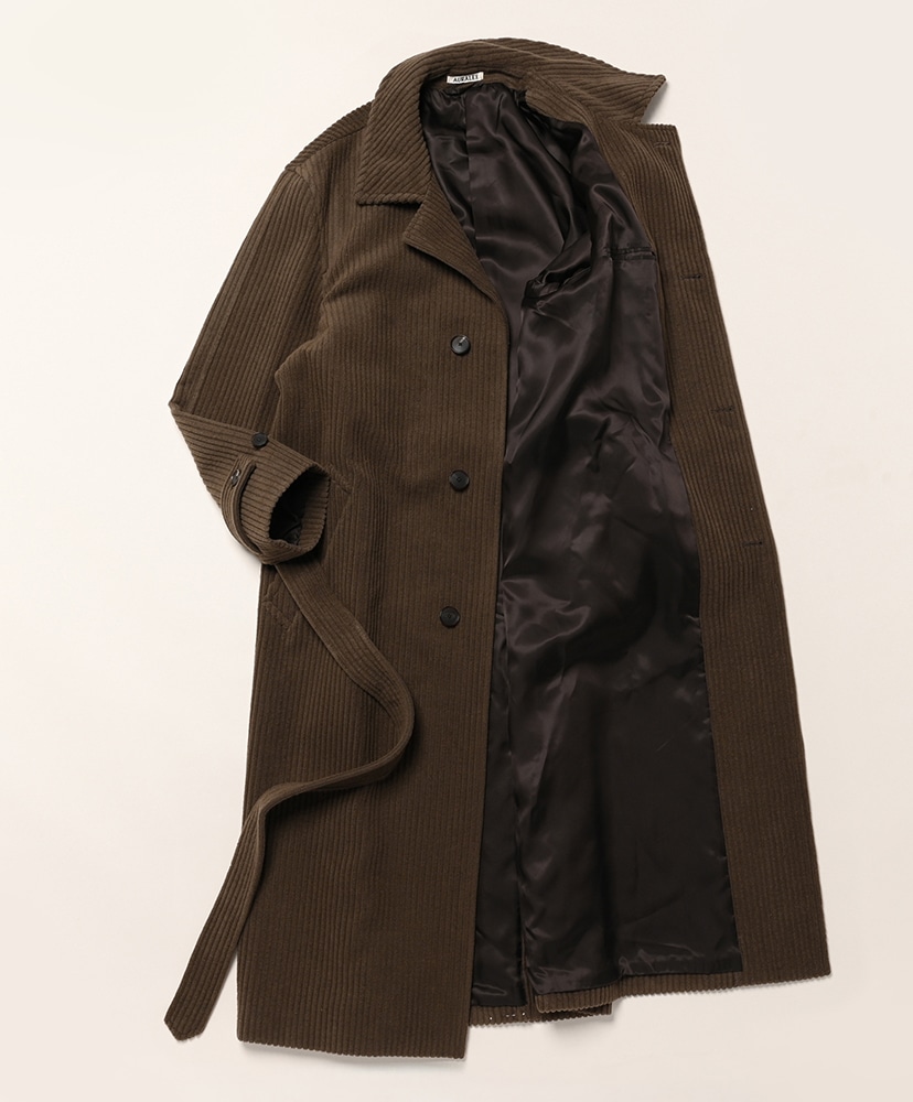 Wool Cashmere Corduroy Soutien Collar Coat Smoky Brown/スモーキーブラウン 3(MEN)