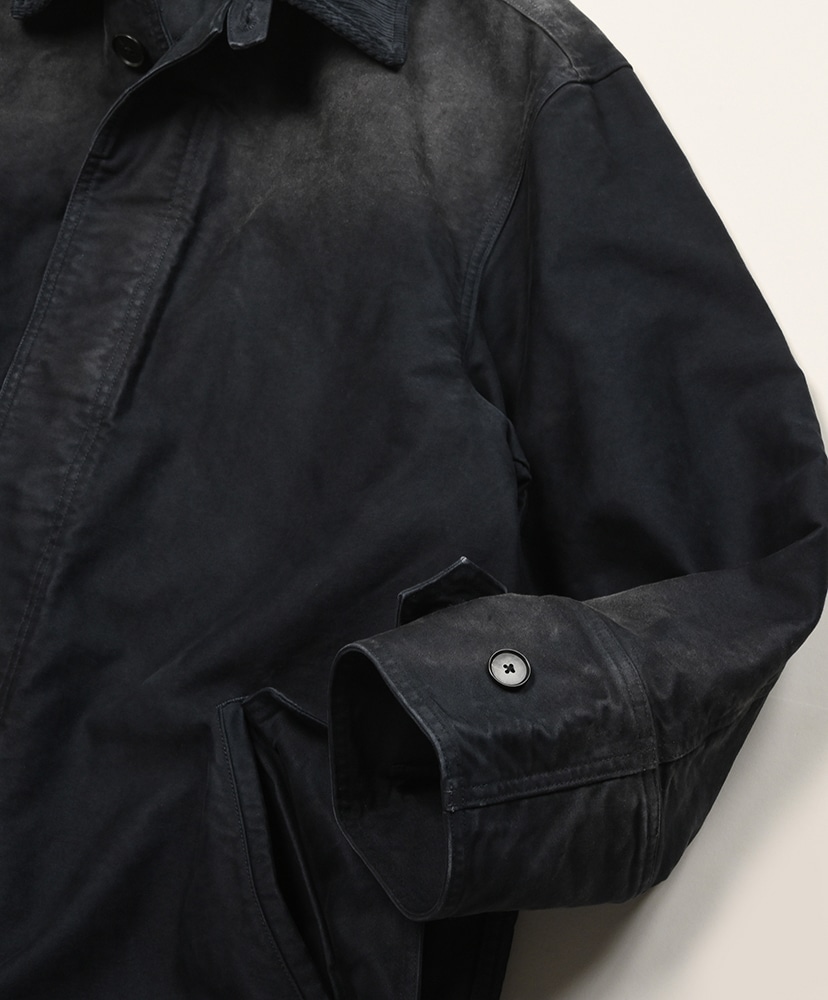 Garment-Dyed Organic Cotton Heavy Moleskin Coat Faded Black/フェイデッドブラック 3(MEN)
