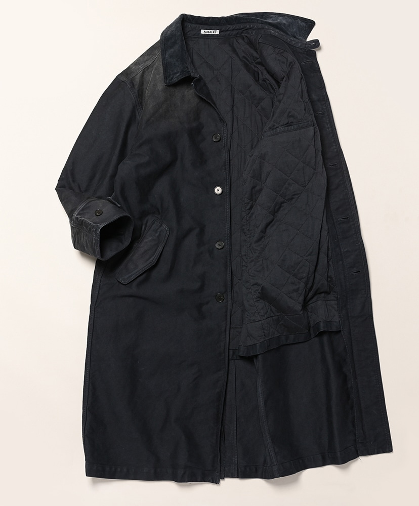 Garment-Dyed Organic Cotton Heavy Moleskin Coat Faded Black/フェイデッドブラック 3(MEN)