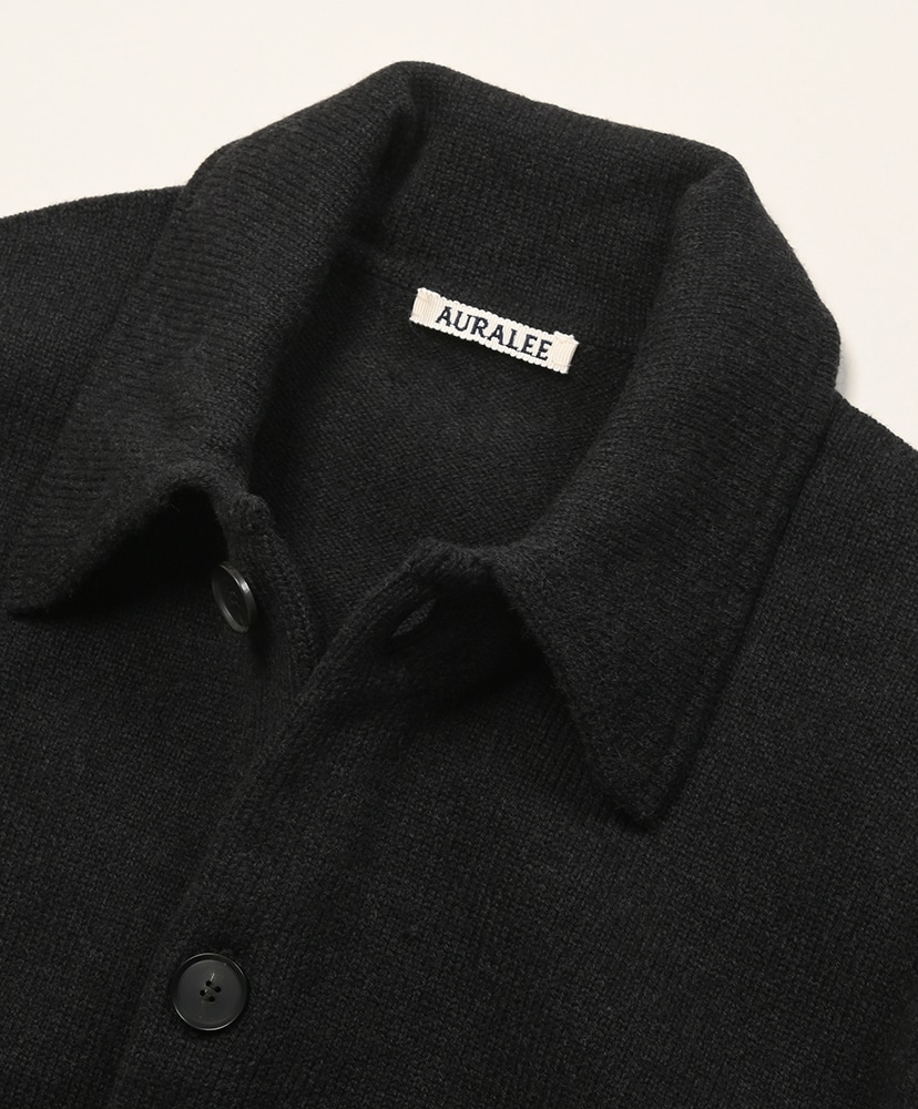 Super Fine Wool Knit Shirt Cardigan Top Black/トップブラック 3(MEN)