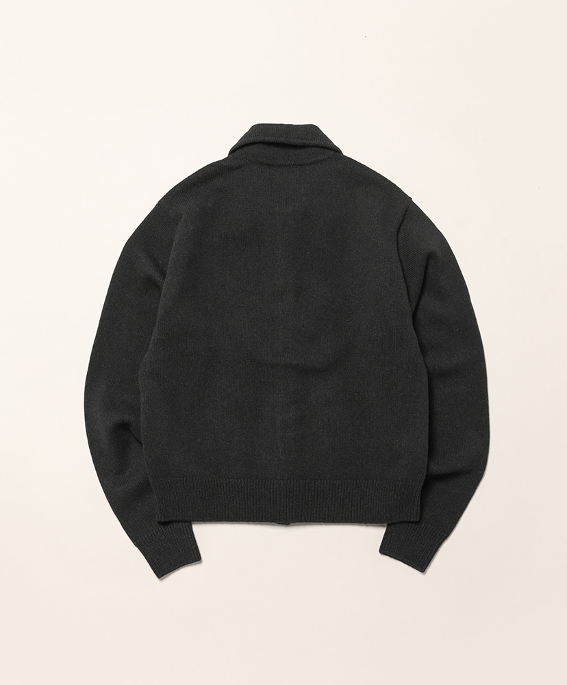 Super Fine Wool Knit Shirt Cardigan Top Black/トップブラック 3(MEN)