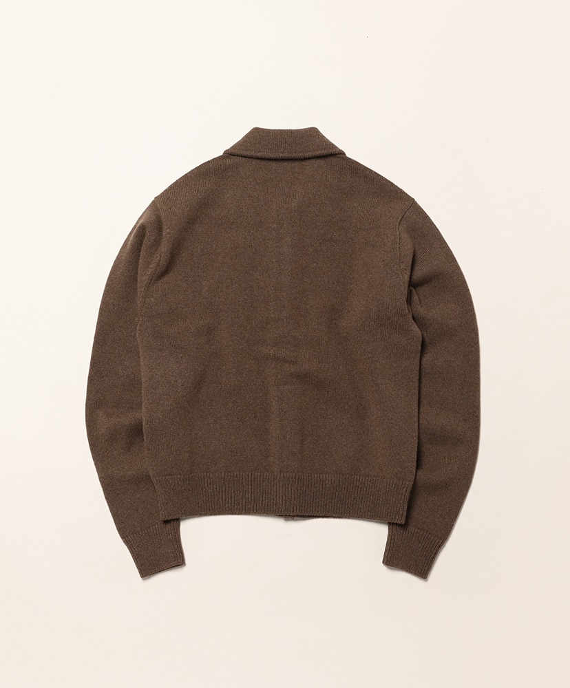 Super Fine Wool Knit Shirt Cardigan Top Brown/トップブラウン 3(MEN)