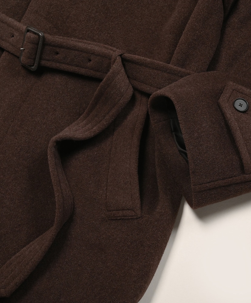 Super Fine Wool Mosser Soutien Collar Coat Top Brown/トップブラウン 3(MEN)