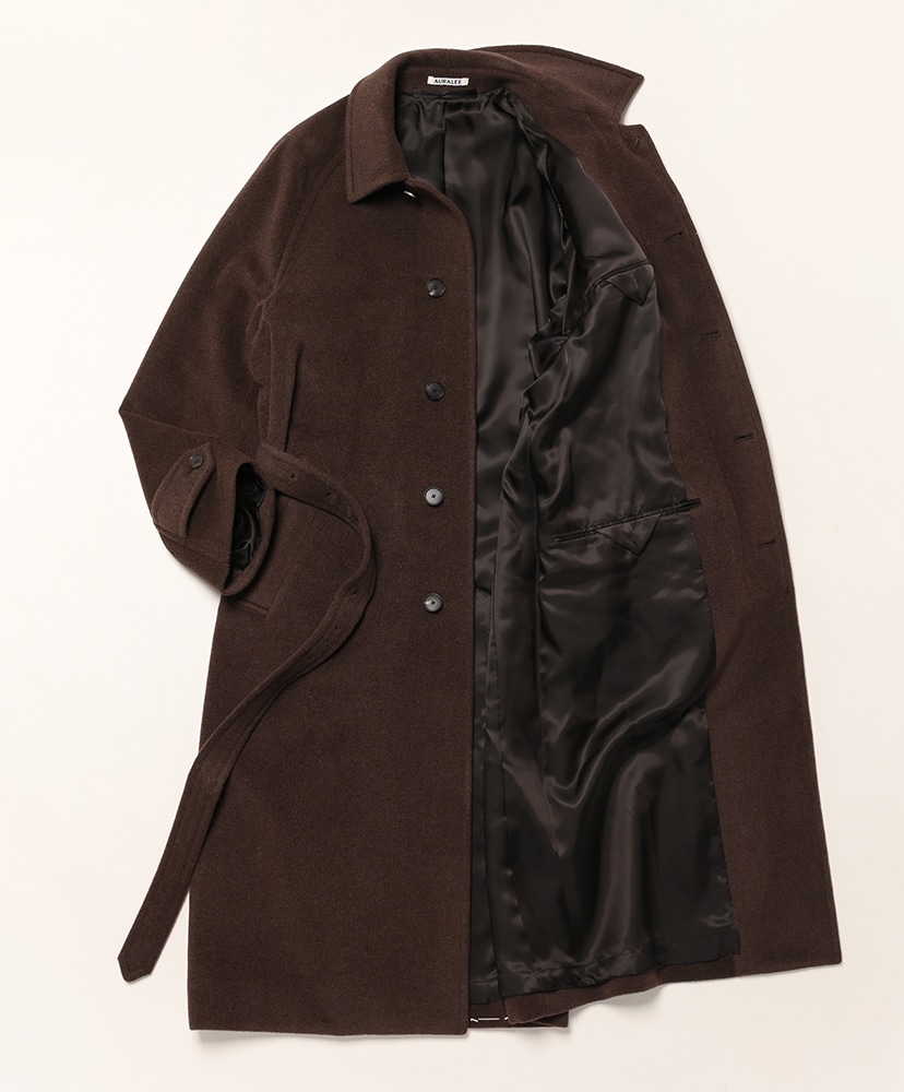 Super Fine Wool Mosser Soutien Collar Coat Top Brown/トップブラウン 3(MEN)