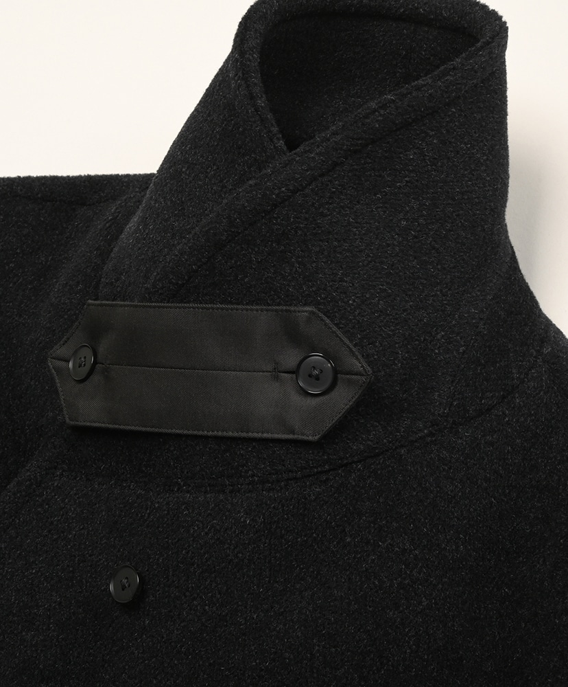 Wool Herringbone Shawl Collar Coat Dark Charcoal/ダークチャコール 3(MEN)