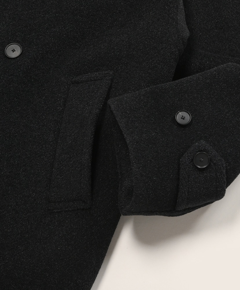 Wool Herringbone Shawl Collar Coat Dark Charcoal/ダークチャコール 3(MEN)
