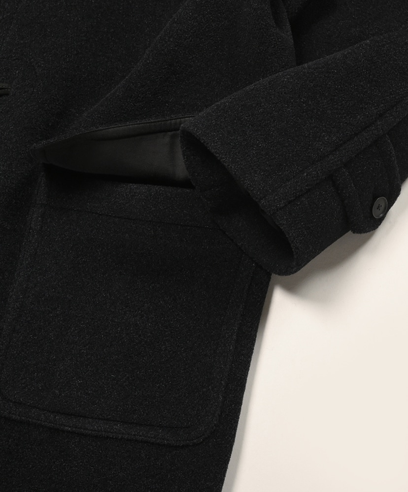 Wool Herringbone Duffle Coat Dark Charcoal / ダークチャコール 0(WOMEN)