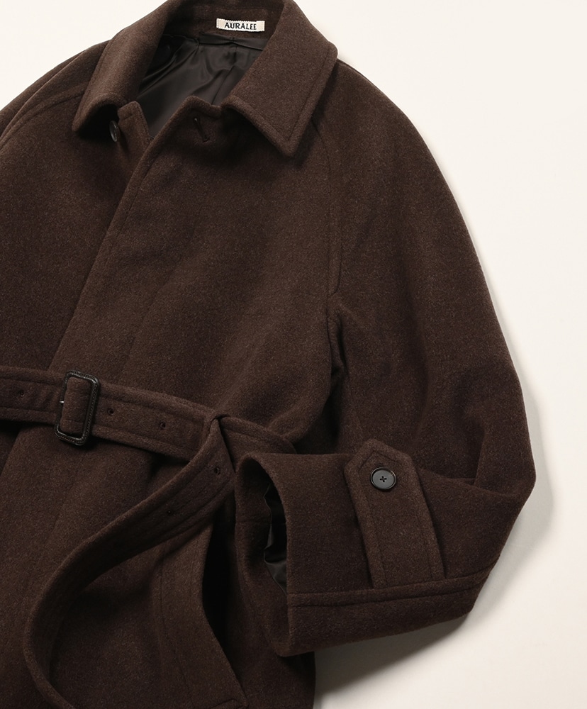 Super Fine Wool Mosser Soutien Collar Coat Top Brown / トップブラウン 0(WOMEN)