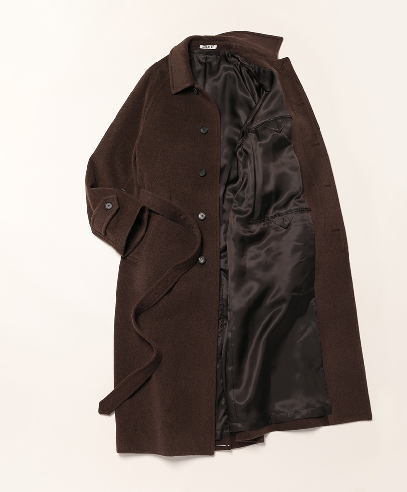 Super Fine Wool Mosser Soutien Collar Coat Top Brown / トップブラウン 0(WOMEN)
