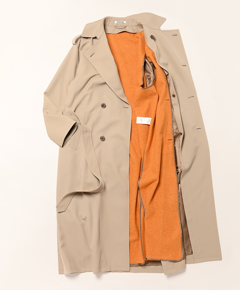 Ultra Fine Wool Trench Coat With Detachable Liner Beige×Mix Orange/ベージュ×ミックスオレンジ 0(WOMEN)