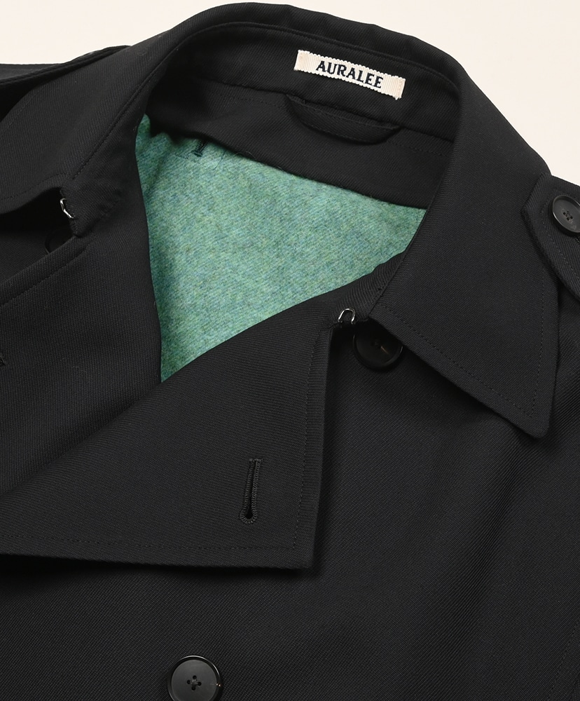 Ultra Fine Wool Trench Coat With Detachable Liner Dark Navy×Mix Green/ダークネイビー×ミックスグリーン 0(WOMEN)