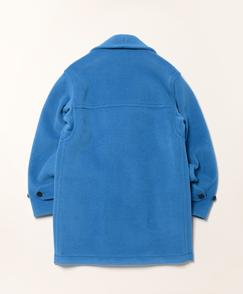 Wool Herringbone Shawl Collar Coat Cerulean Blue / セルリアンブルー 0(WOMEN)