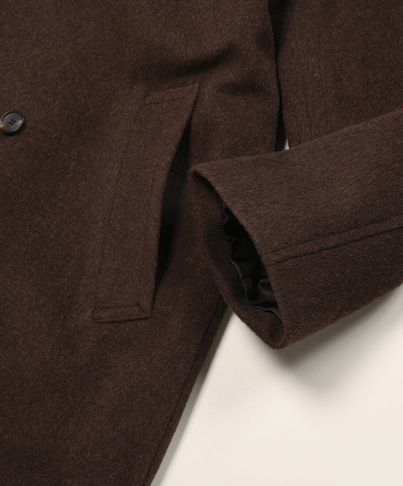 Super Fine Wool Mosser Double-Breasted Coat Top Brown / トップブラウン 0(WOMEN)