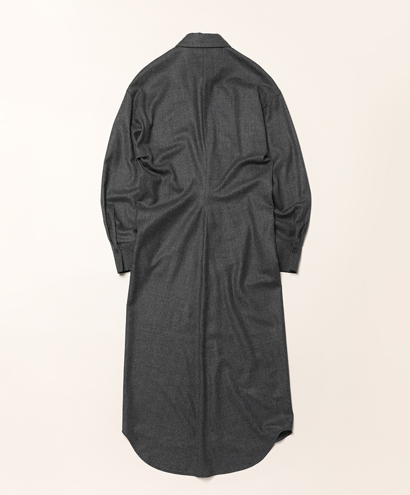 Super Light Wool Shirt Dress Top Charcoal/トップチャコール 0(WOMEN)