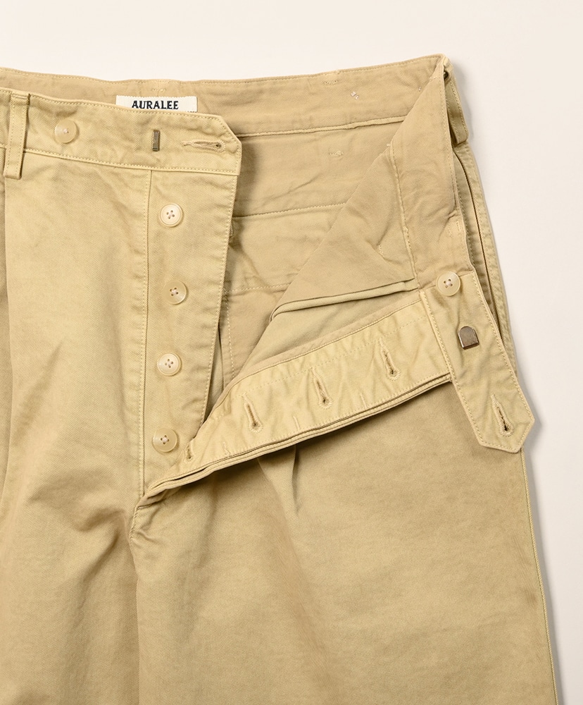 Garment-Dyed Finx Chino One-Tuck Wide Pants Light Beige/ライトベージュ 3(MEN)