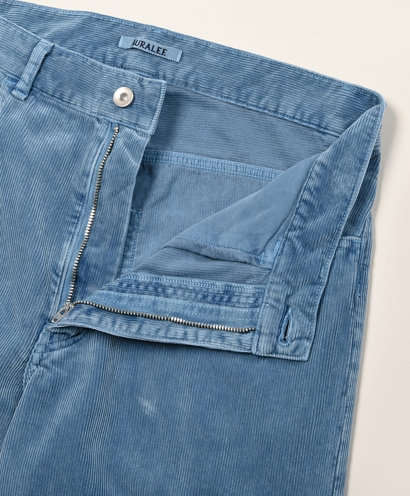 Garment-Dyed Finx Corduroy 5P Wide Pants Dusty Blue/ダスティブルー 3(MEN)