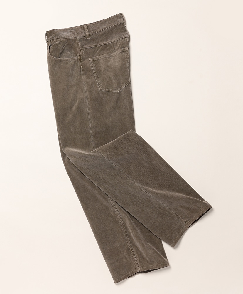Garment-Dyed Finx Corduroy 5P Wide Pants Olive Brown/オリーブブラウン 3(MEN)