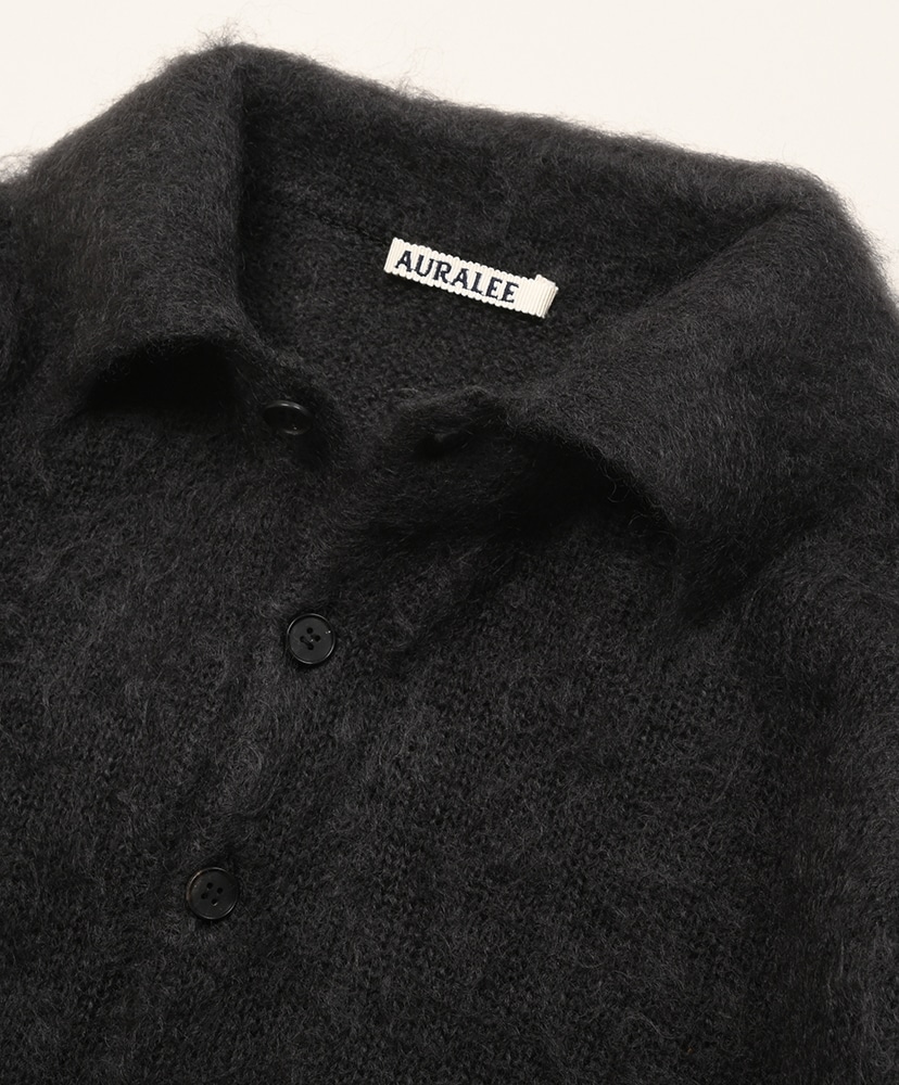 Brushed Super Kid Mohair Knit Polo Ink Black/インクブラック 3(MEN)