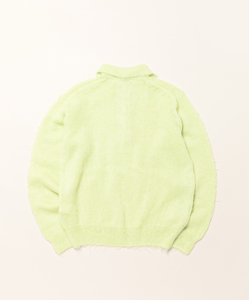 Brushed Super Kid Mohair Knit Polo Light Lime/ライトライム 3(MEN)