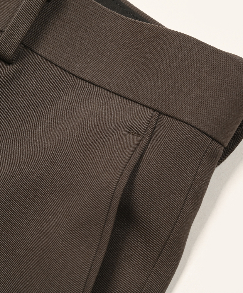 Light Wool Max Gabardine Slacks Dark Brown/ダークブラウン 3(MEN)