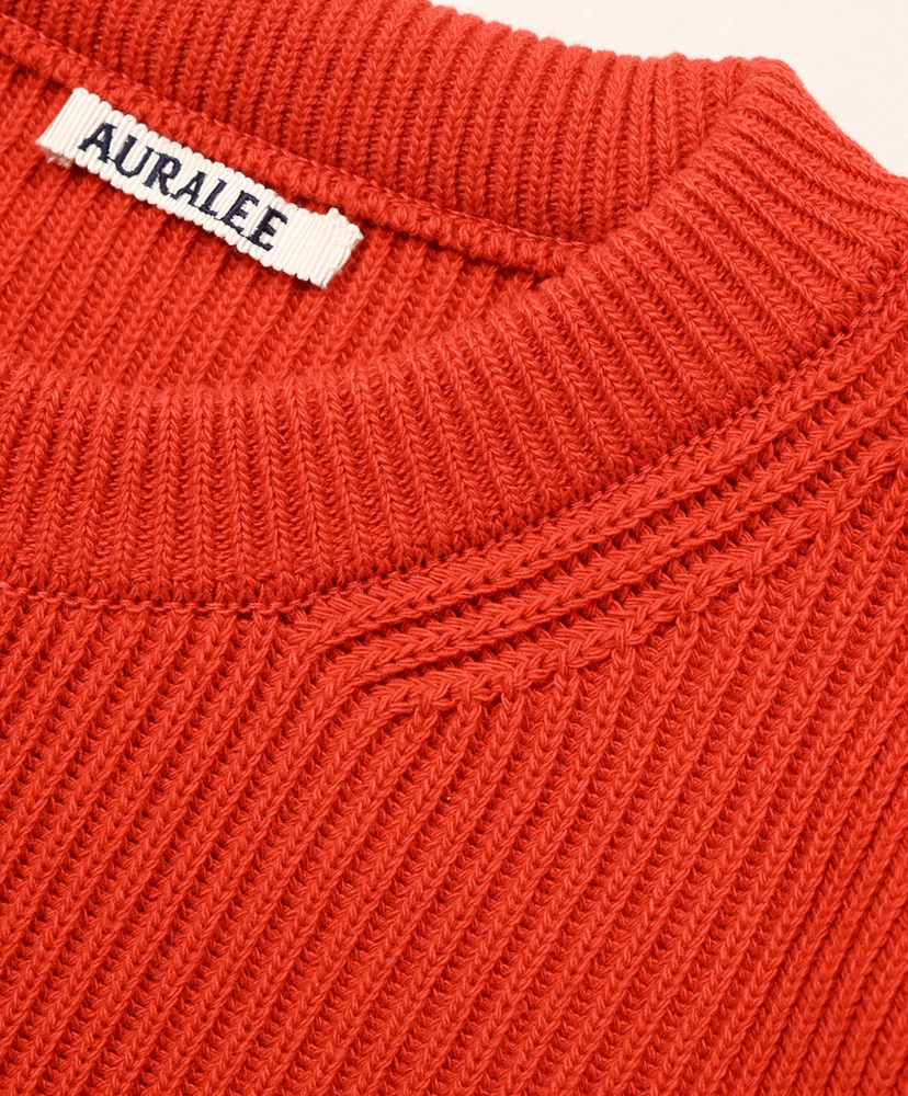 Super Fine Wool Rib Knit P/O Red / レッド 3(MEN)