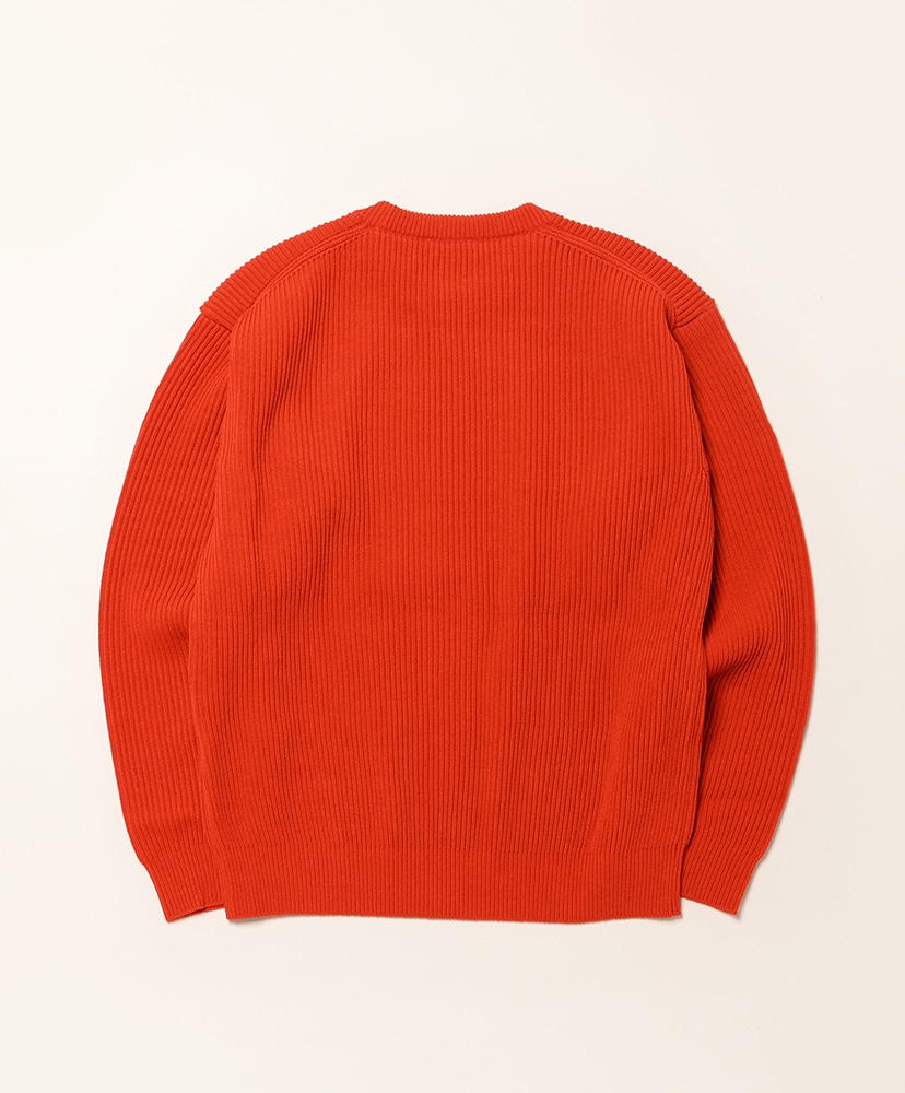 Super Fine Wool Rib Knit P/O Red / レッド 3(MEN)