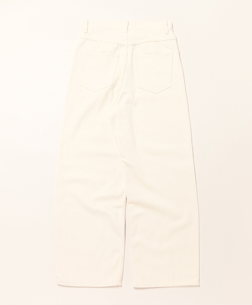 Silk Nep Denim 5P Wide Pants Ivory White/アイボリーホワイト 0(WOMEN)