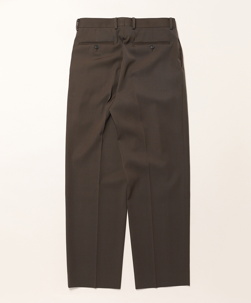 Light Wool Max Gabardine Two-Tuck Slacks Dark Brown/ダークブラウン 3(MEN)