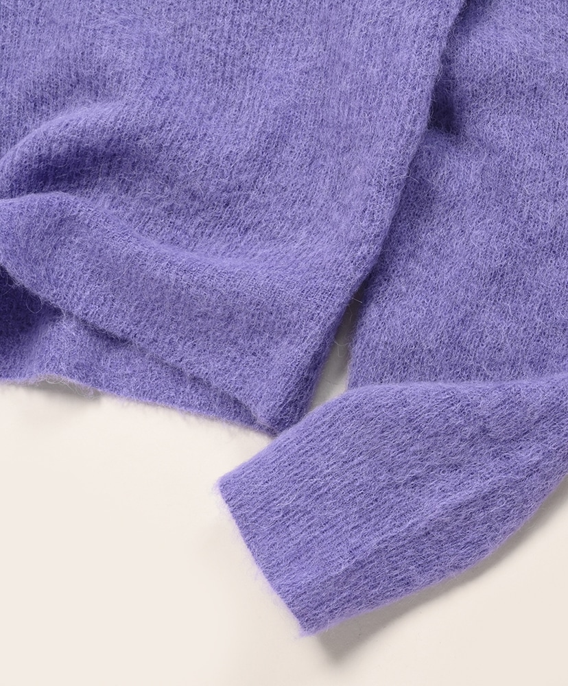 Baby Suri Alpaca Sheer Knit Skipper Polo Purple/パープル 0(WOMEN)