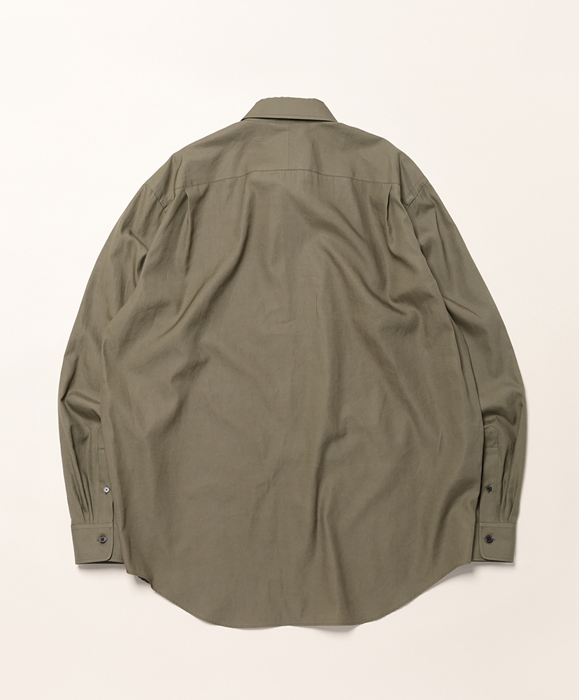 Washed Finx Twill Shirt Dark Olive/ダークオリーブ 3(MEN)