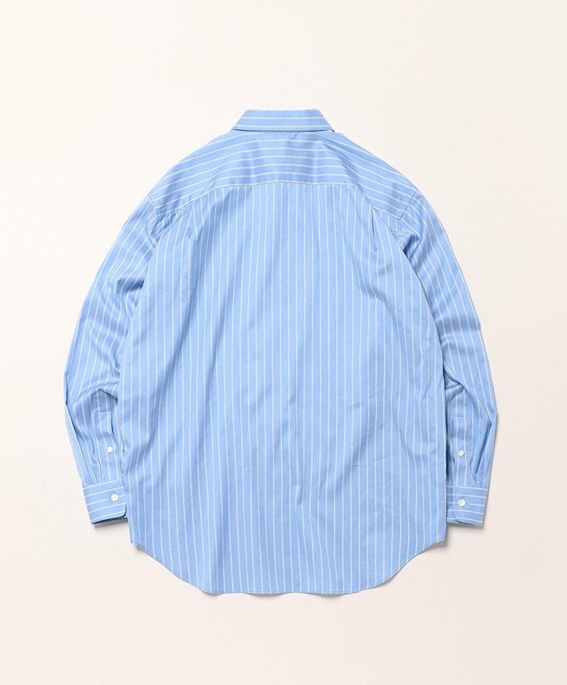 Cotton Silk Stripe Shirt Sax Blue Stripe/サックスブルーストライプ 0(WOMEN)