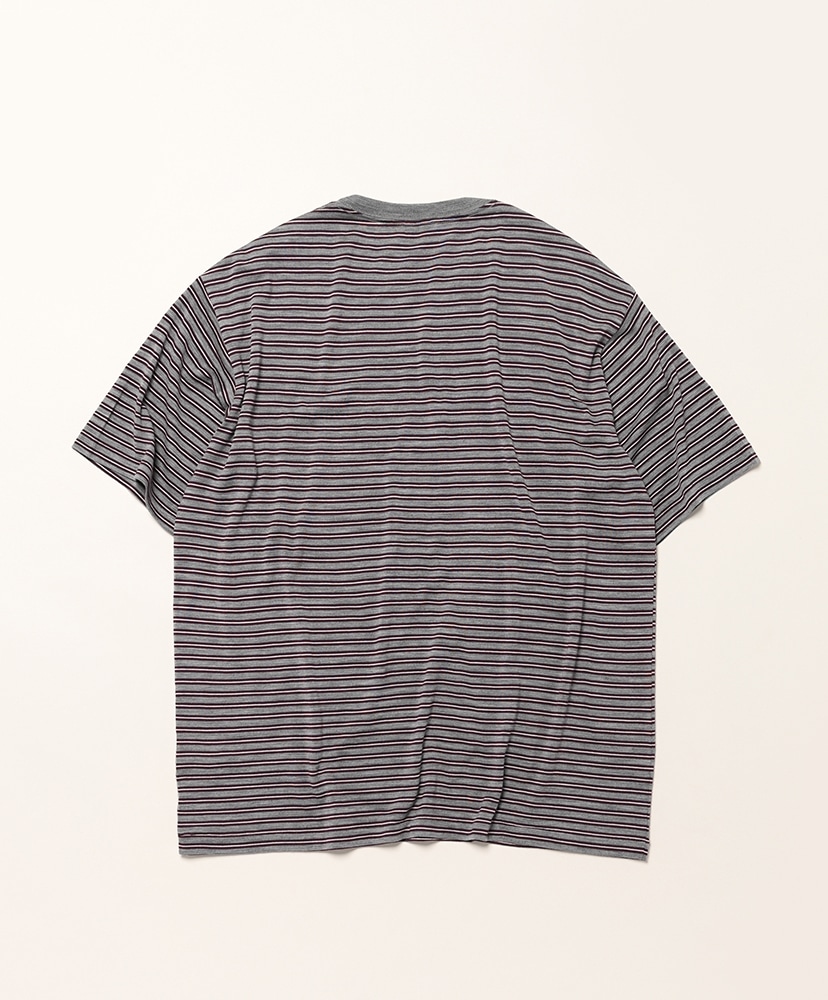Soft Smooth Wool Stripe Jersey Tee Gray Stripe/グレーストライプ 3(MEN)